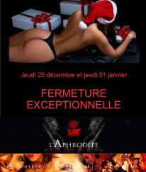 FERMETURE EXCEPTIONNELLE